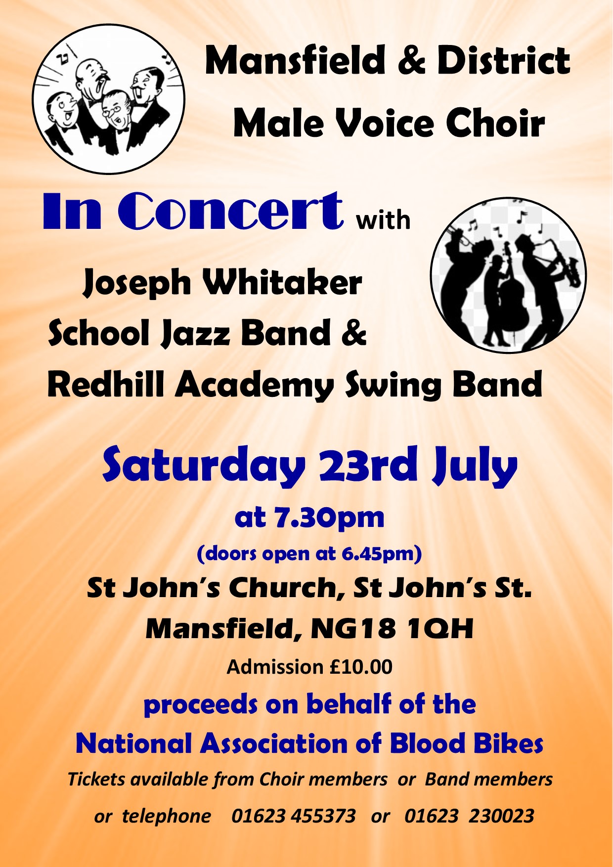St Joins with Joseph Whitaker Concert on Saturday 23rd July at 7:30px at St Johns Church, Mansfield, NG18 1GH